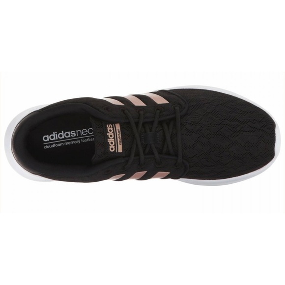 SOLD✨ADIDAS Cloudfoam QT Sneakers Racer Black & Metallic Copper Rose Gold 9.5 - Picture 2 of 9